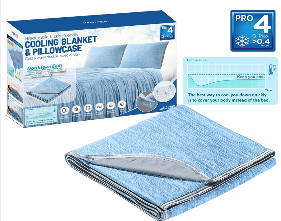 Cooling Blanket and 2 Pillowcases Set