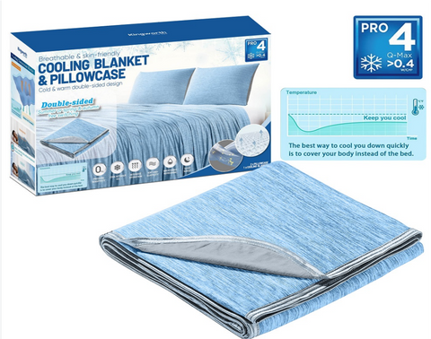 Cooling Blanket and 2 Pillowcases Set