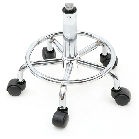 Round Shape Adjustable Salon Stool with Back Black