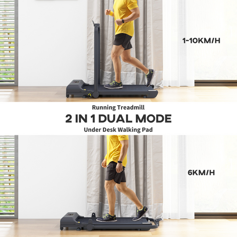 2.5HP Folding Treadmill Walking Pad with Remote Control, 1-10KM/H