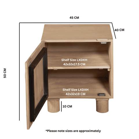 Austin Solid Wood Bedside Table