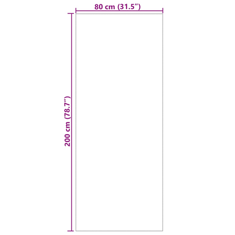 Area Rugs Rectangular Beige 200 x 80 cm