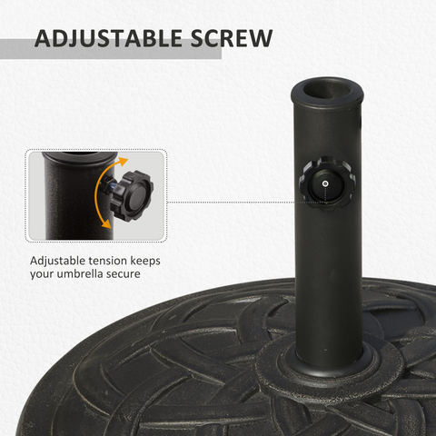 Umbrella Base for ?38mm and ?48mm Poles, Resin-Bronze