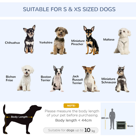 69cm Foldable Pet Carrier Cat Bag w/ Cushion, for Miniature, Small Dogs - Grey