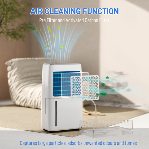 16L Dehumidifier with Filter, 5.5L Water Tank, Auto Defrost, Timer