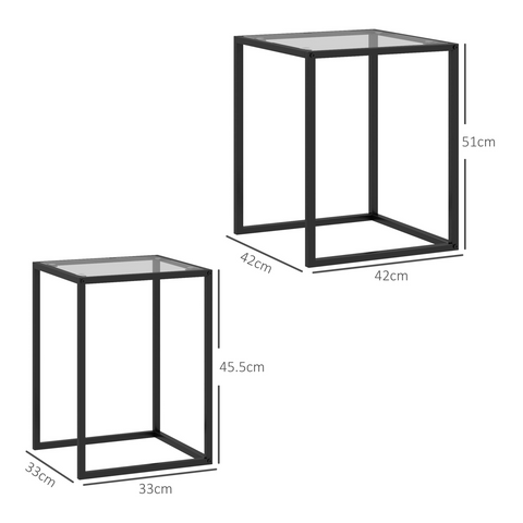 Tempered Glass Top, Black