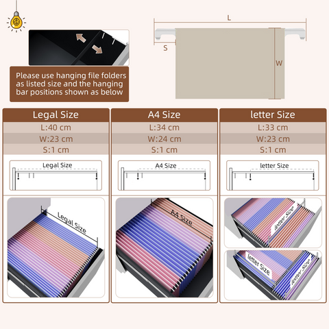 Vinsetto Steel File Cabinet with Lock Hanging Bar for Letter A4 Legal Size White