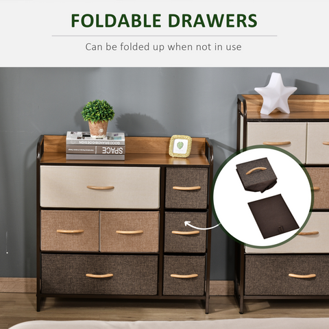7-Drawer Dresser, Fabric Chest of Drawers, Storage Organizer