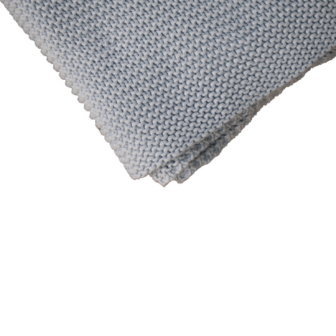 Artisan Furniture Double Blue Knit Throw, Light Blue
