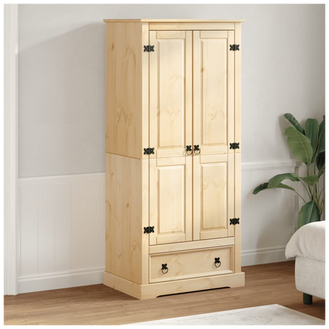 Wardrobe Corona 76x50x170 cm Solid Wood Pine