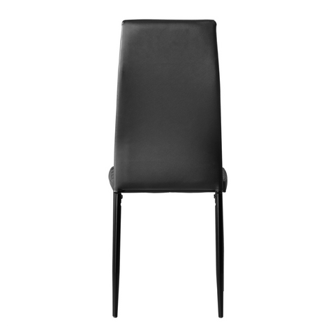 6pcs Elegant Assembled Stripping Texture High Backrest Dining Chairs Black (Replacement code: BSTWCEZKMG)