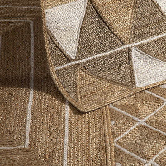 Prestbury Geo Handbraided 120x170cm Natural Rug