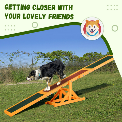 New Pet Seesaw Dog Training Agility Equipment Toy Exercise Playing Pawhut