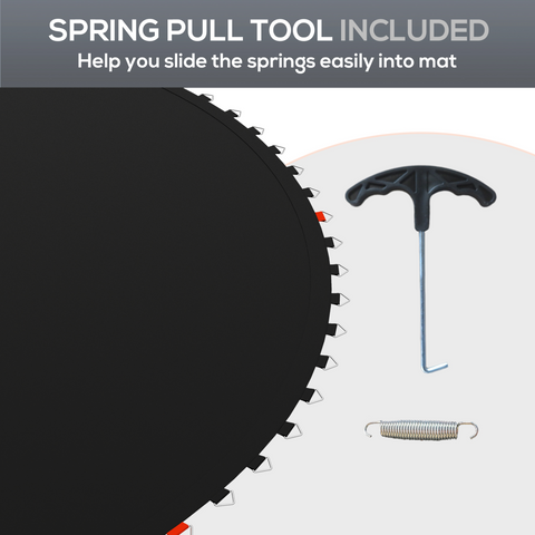 SPORTNOW Trampoline Mat with 54 V-Hooks, for 10ft Trampoline