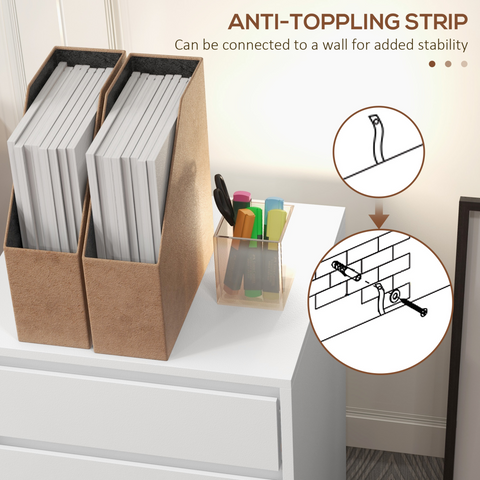 Versatile White Mobile Filing Cabinet with Lockable Wheels & Four Drawers