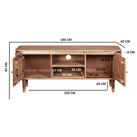 Wilton Acacia Wood Tv Unit