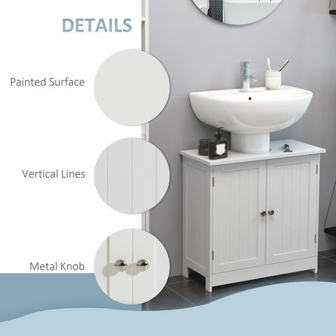Basin Sink Vanity Cabinet Toilet Bathroom Shelf Door Storage Wooden