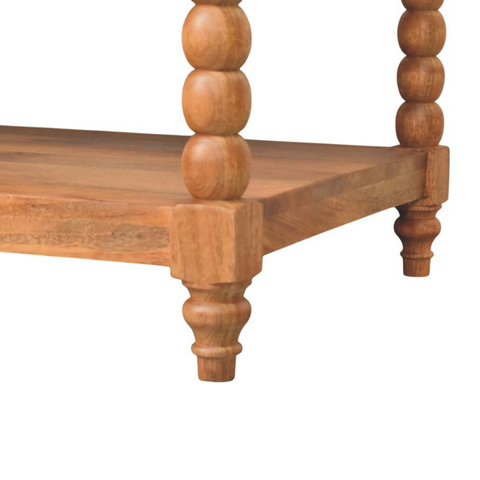 Artisan Furniture Solid Wood Spindle Coffee Table, 1 Open Slot, Brown
