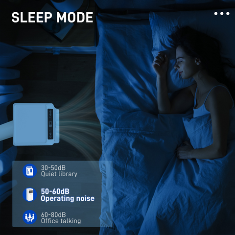 Mobile Air Conditioner W/ RC Cooling Sleeping Mode Portable White 1080W