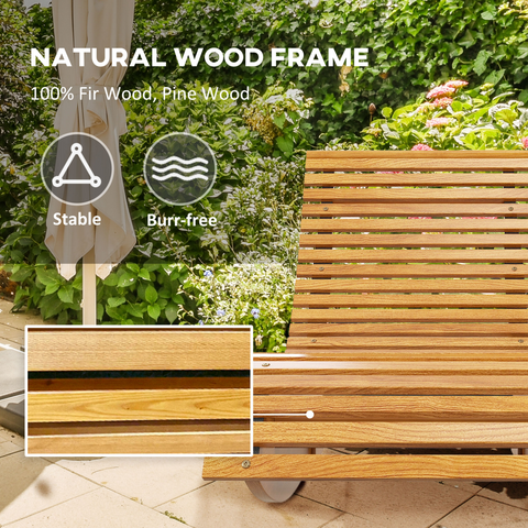 Outdoor Rocking Chair w/ Slatted Seat, Wooden Rocking Chair, Teak