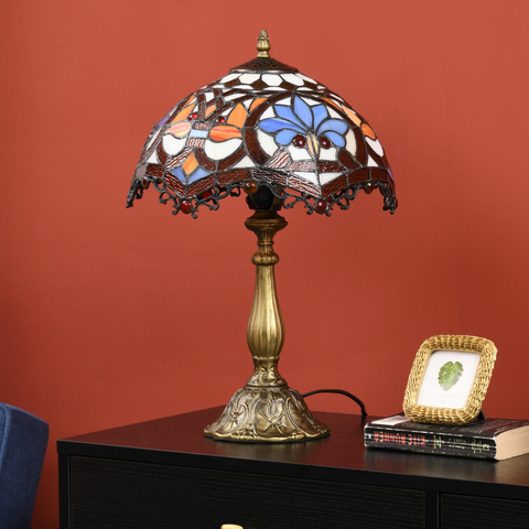 Antique Table Lamp, for Bedroom Bedside, Bulb not Included, Sunflower