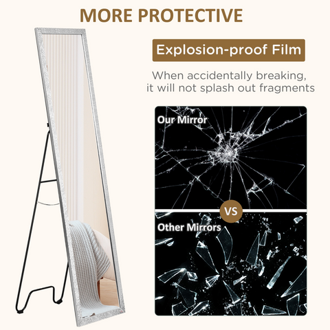 Full Length Mirror Free Standing Dressing Mirror for Bedroom, Living Room