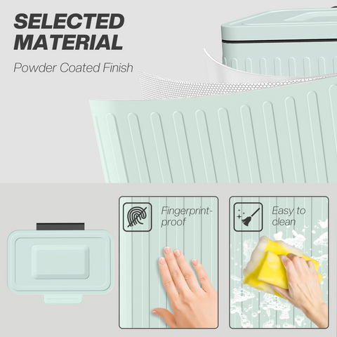 2 x 20L Double Rubbish Bin, Pedal Bin with Soft-Close Lid, Green