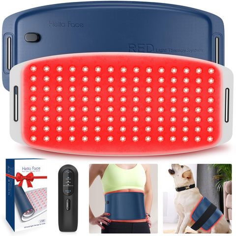 Valentines Day Gift Red Light Therapy Belt for Body Cordless Near Infrared Light Therapy Pain Relief & Inflammation with Soft Breathable Fabric for Muscle Soothe for Shoulder Waist Back Legs