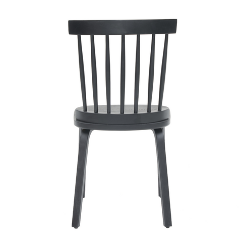 Windsor Dining Chairs Set of 2,Wood Farmhouse Spindle Back, Widen Seat, Mid-Century Modern French Country Style, for Living Room Restaurant, Black