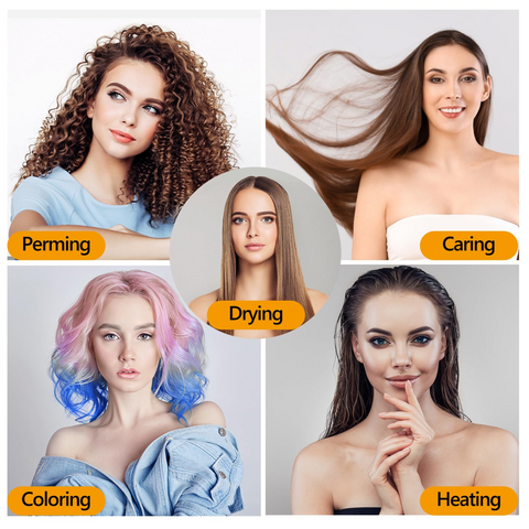 Professional Standing Hair Color Processor, Temperature & Angle Adjustable, 60-Minute Timing, Hair Dyeing/Perm Styling/Heating/Oil Treatment for Salon & Home Use