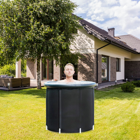370L Ice Bath Tub for Recovery, 97Gallon Large Cold Plunge Tub with 5-Layers Insulation, Portable Ice Bathtub for Athletes Adults Home Gym, 5-Layers Insulated Ice Bathtub for Muscle Recovery, Indoor Outdoor Use