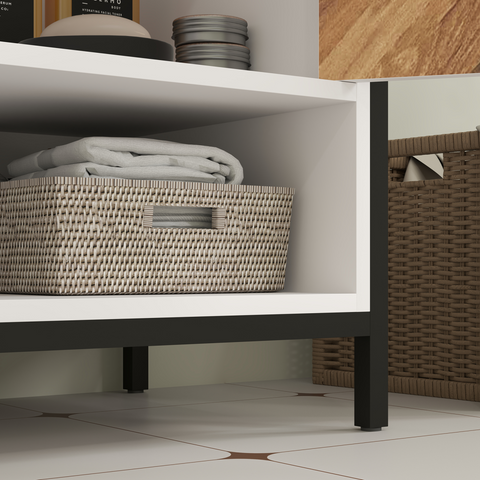 Bathroom Under Sink Cabinet for Basin with or without Pedestal Cream