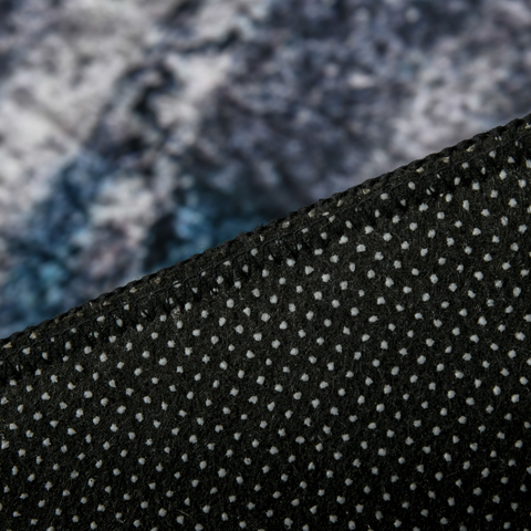 Large Blue Area Rug, Geometric Carpet Living Room Bedroom, 160x230cm