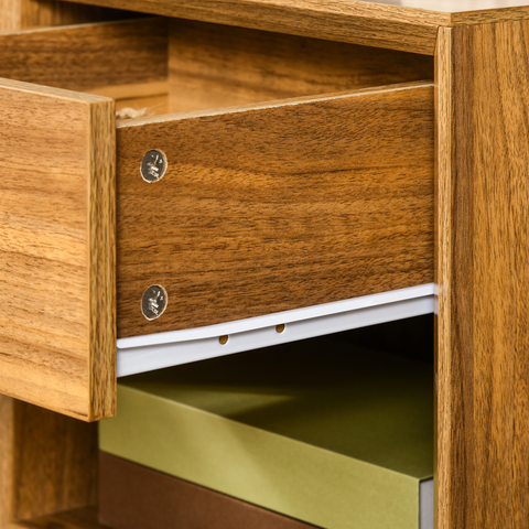 Bedside Table Storage Organizer Side Table  Drawer and Shelf Bedroom