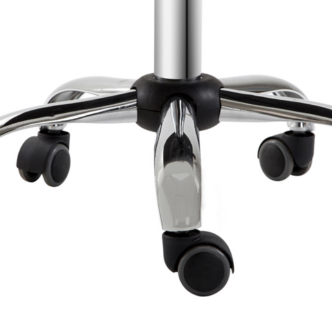 Office Chair Beauty Salon Rolling Technician Stool Chair Low Back White HOMCOM