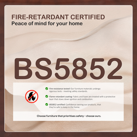 Compact Small Sofa with Solid Wood Frame, Vintage 2 Seater Sofa Brown