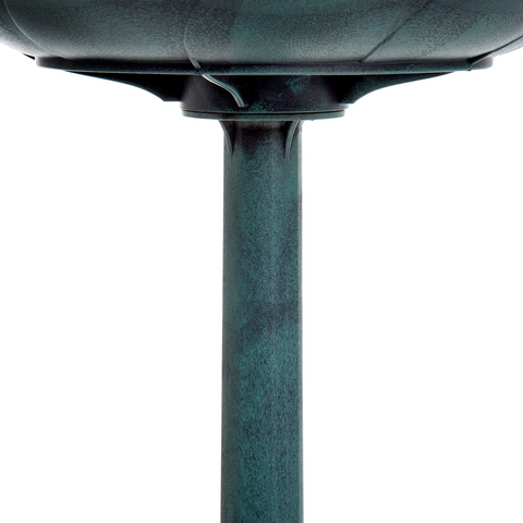 Outsunny 50cm Outdoor Bird Bath Fountain, Decrative Garden Feeder Stand Green