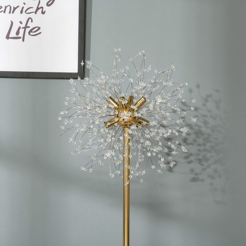 Modern Floor Lamp with Dandelion-like Lampshade for Bedroom