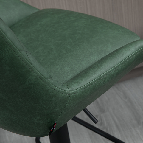 Bar Stools Set of 2, Adjustable Bar Chairs 360° Swivel for Kitchen Green