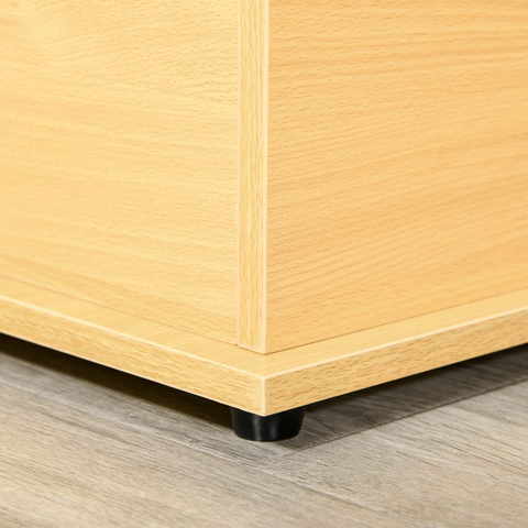 Storage Box Chest  Lid Spacious Collect Cabinet Chipboard -Burlywood