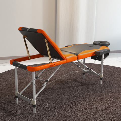 Portable Massage Table Beauty Therapy Couch Bed Spa Aluminum Orange