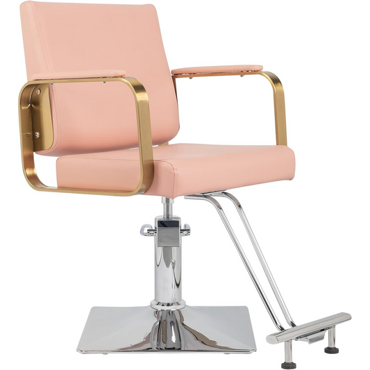 Salon Chair Styling Barber Chair, Beauty Salon Spa Equipment with Heavy Duty Hydraulic Pump, Adjustable Height & 360° Swivel for Barber Shop Hair Stylist, Max Load 330 lbs(Pink)