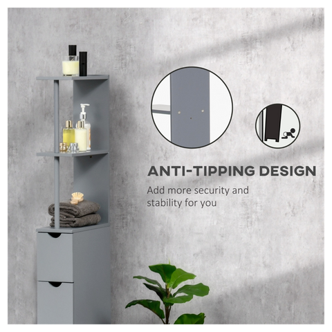 Bathroom Storage Cabinet-Grey