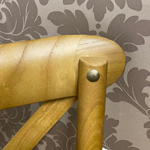NATURAL FRENCH CROSS BACK CHAIR L46 x W49 x H88 cm