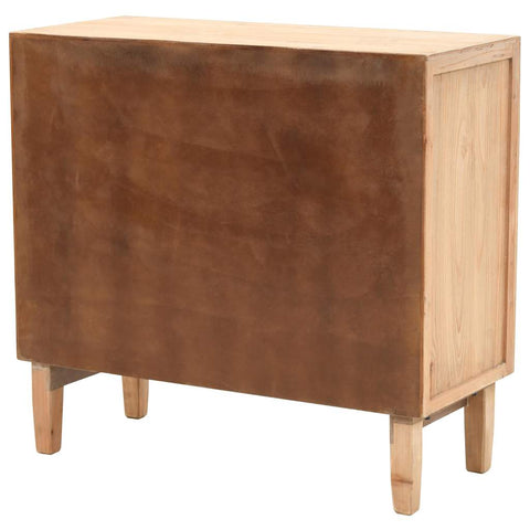 Drawer Cabinet | Natural wood with black details