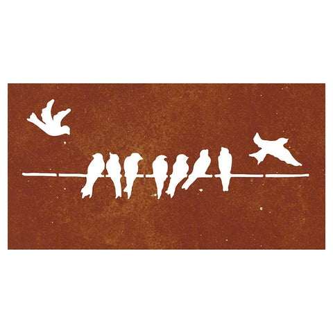 Garden Wall Decoration 105x55 cm Corten Steel Bird Design