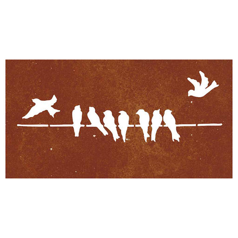 Garden Wall Decoration 105x55 cm Corten Steel Bird Design