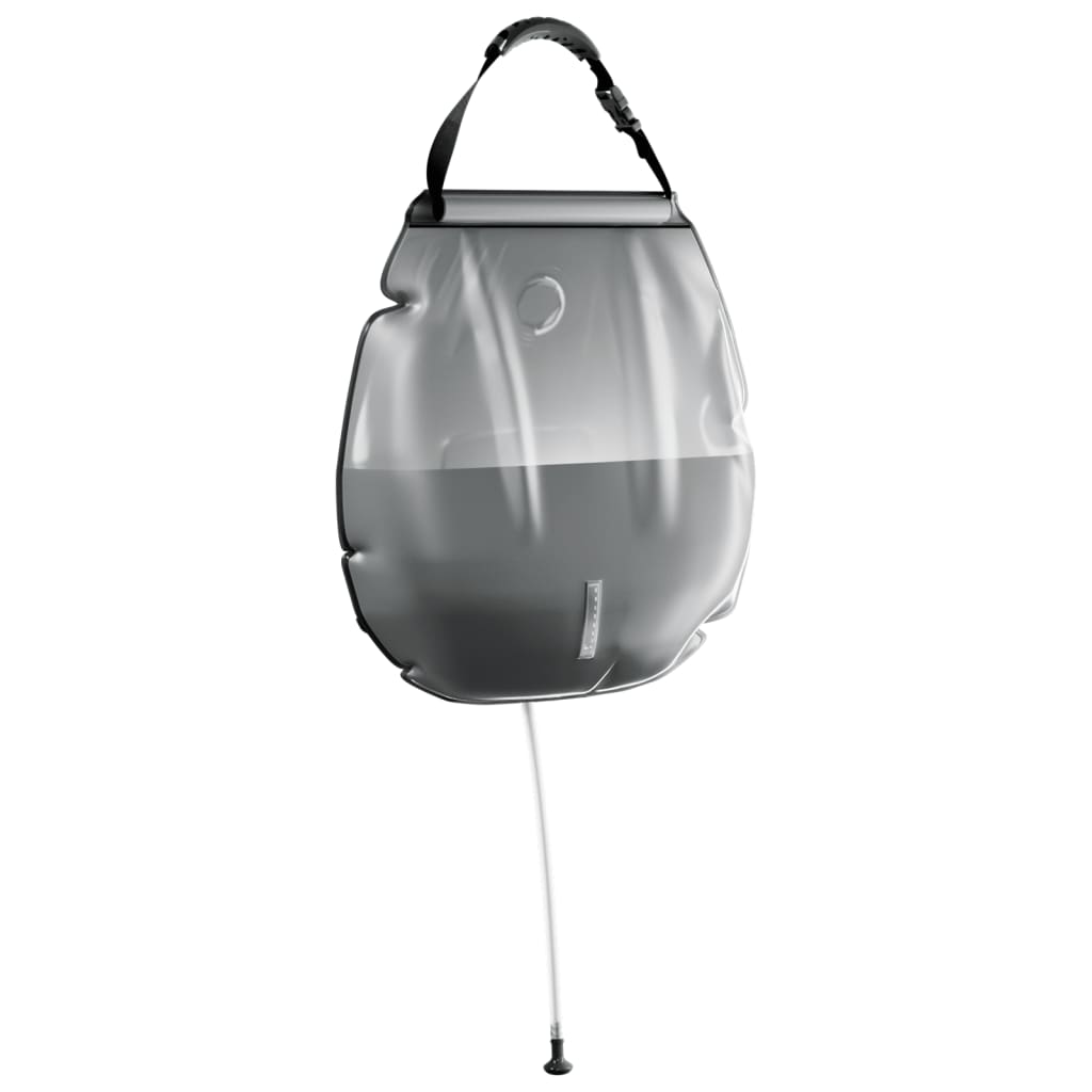 Clear plastic bag with a handle on a white background