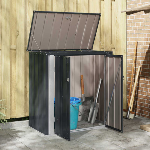 Garden Storage Box Black 101.5 x 57 x 100.5 cm Steel