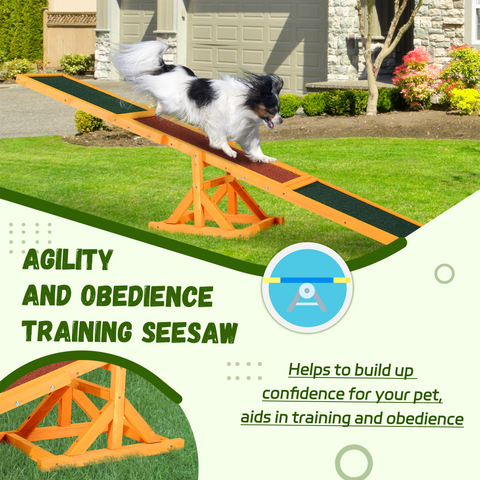 New Pet Seesaw Dog Training Agility Equipment Toy Exercise Playing Pawhut